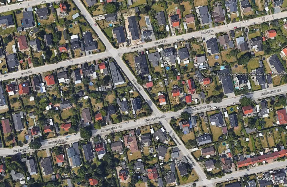 Færre huse til salg i Hvidovre trods stor stigning på landsplan. Luftfoto af Risbjergkvarteret