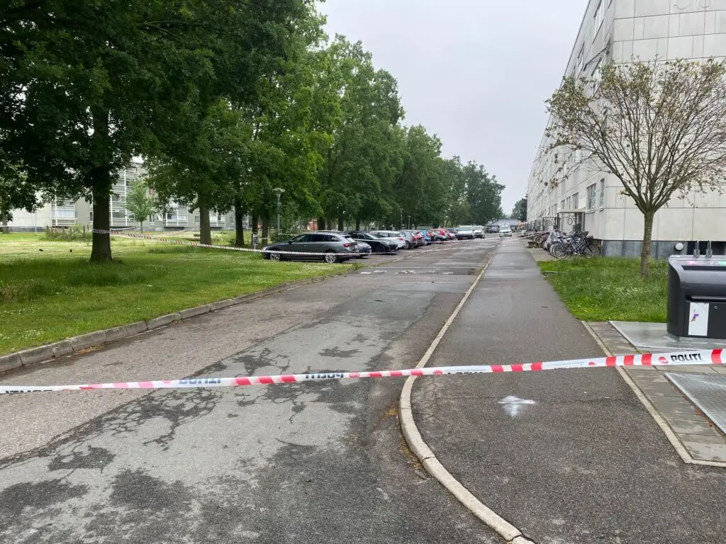 Hvidovre Enghavevej, hvor skud blev affyret natten til lørdag 22. juni 2024