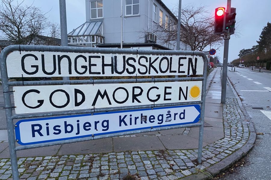 Skilte til Gungehusskolen