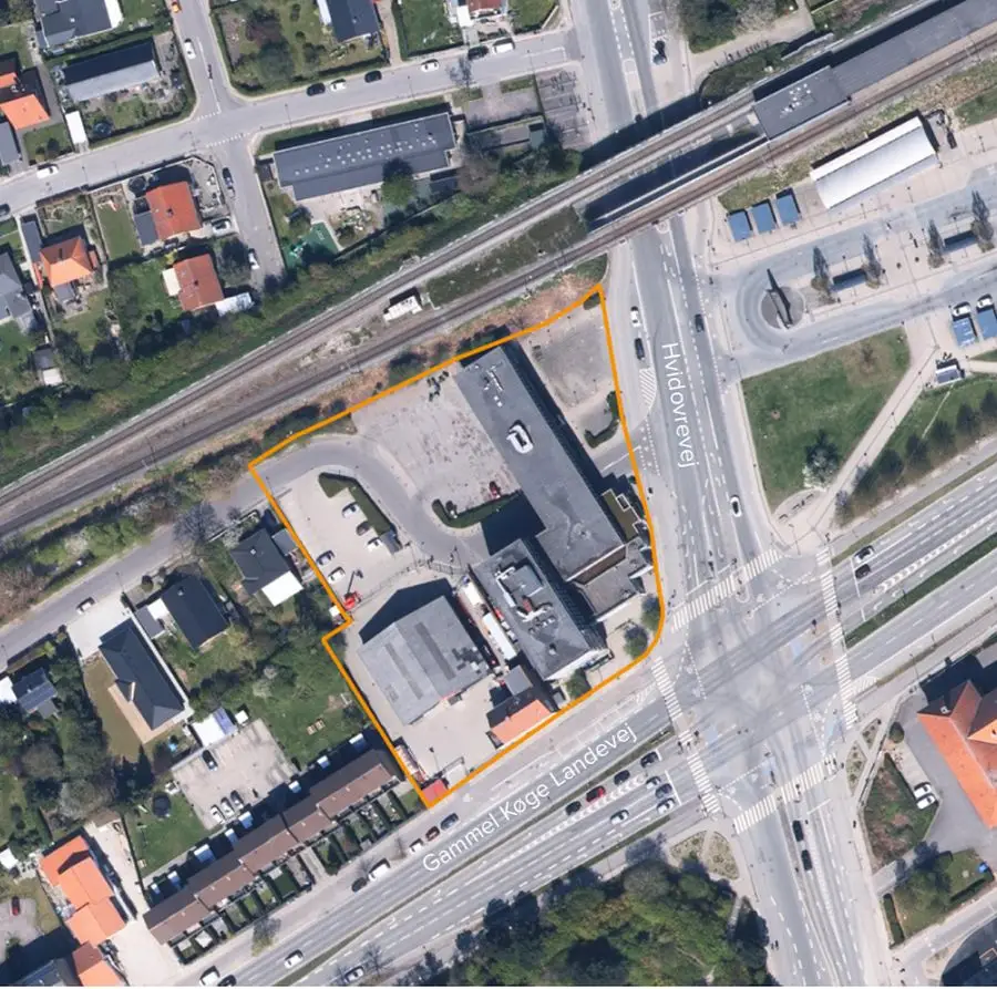 Netto-hjørnet i Hvidovre set fra luften