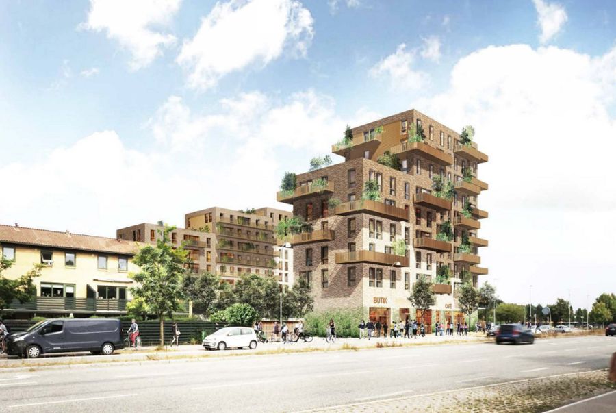 Planerne for Netto-hjørnet, set fra Gl. Køge Landevej