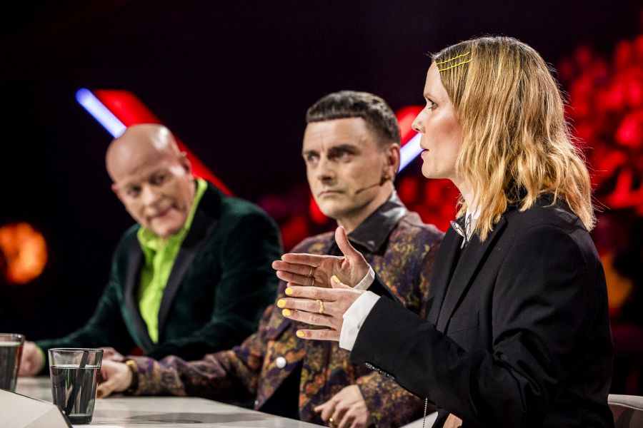 Dommerne i X Factor 2025, Thomas Blachman, Simon Kvamm og Oh Land, Nanna Øland Fabricius