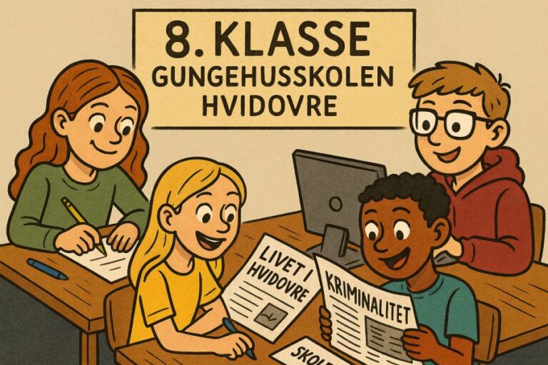 Elever fra Gungehusskolen skriver nyheder om Hvidovre
