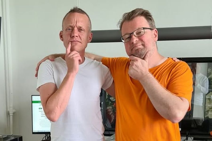 Chefredaktør for HvidovreNyt, Thomas Hoffmann, og stationsleder hos Hvidovre Nærradio, Per Schreiber