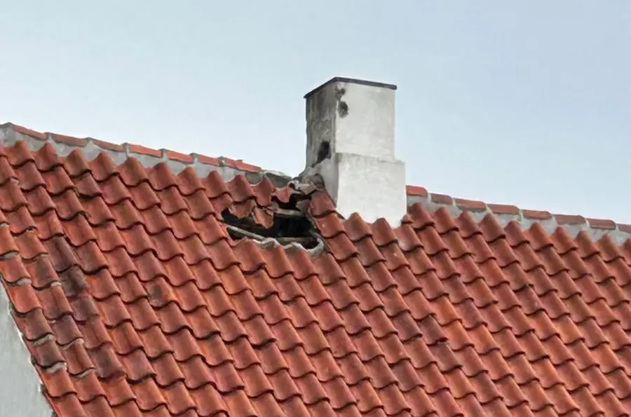 Lynnedslag i hustag i Hvidovre