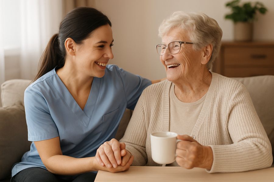 Hjemmepleje, foto af AI