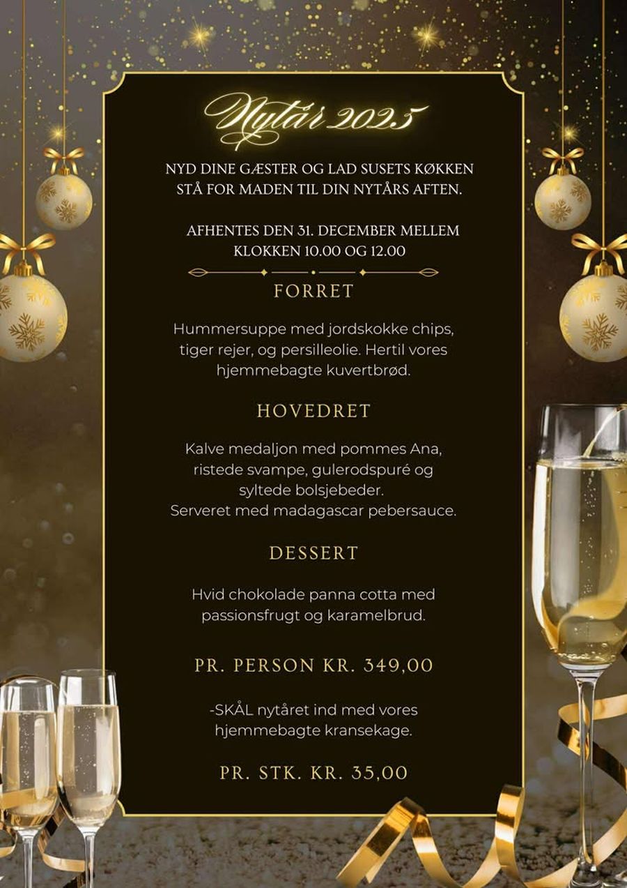 Nytårsmenu hos Suset