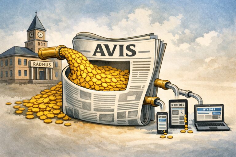 Grafik af penge til avis