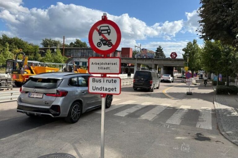Trafikskilt på Hvidovrevej