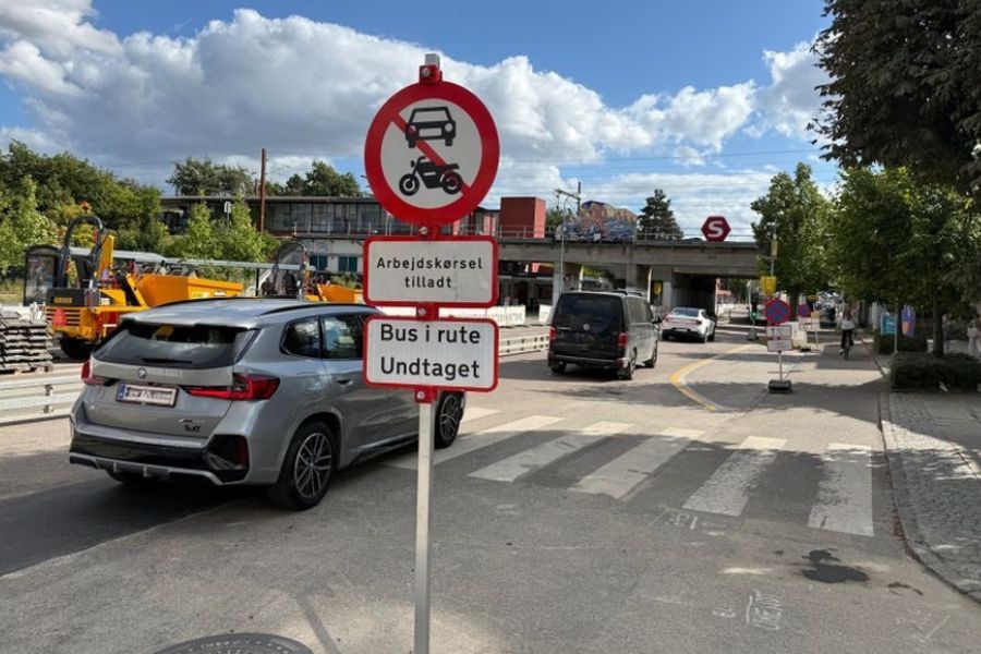 Trafikskilt på Hvidovrevej